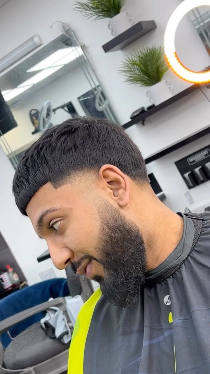 Finished beard line